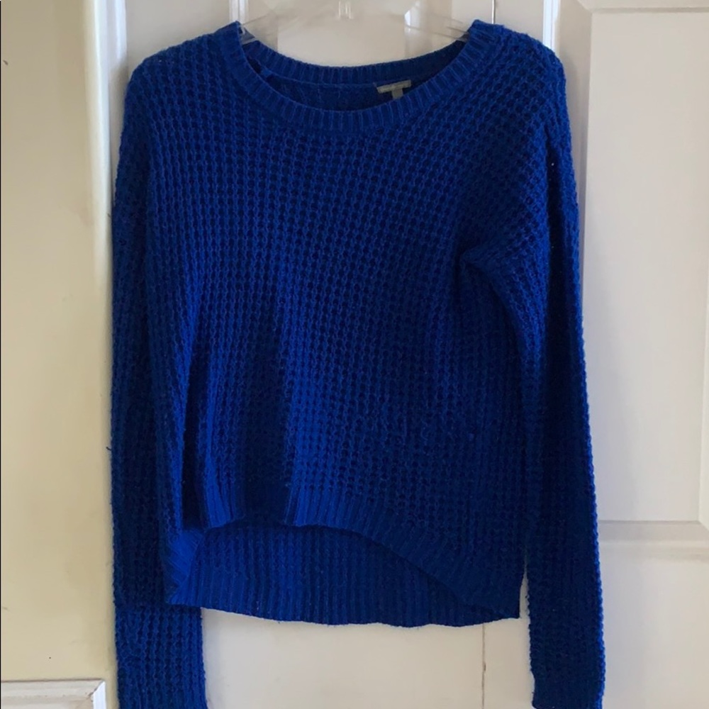 Charlotte russe bright blue knit sweater